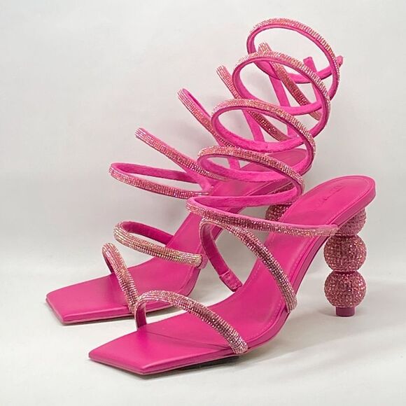 Cult Gaia Lislie Crystal Wrap Sandals size 39 - Picture 5 of 14